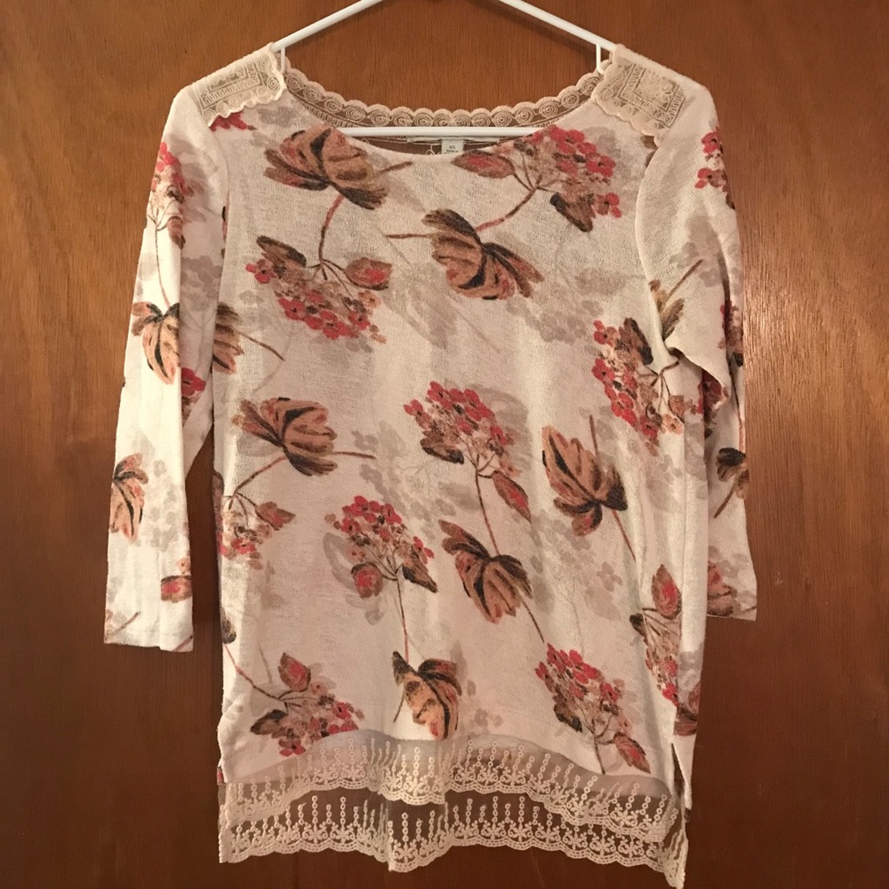 Floral & Lace Sweater | Lauren Conrad - Picture 3 of 3